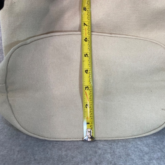 Iswee Canvas Two Handle Purse Magnetic Close 12" X 11" - Picture 8 of 10